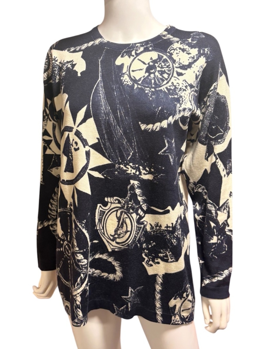 Vintage Les Copains Nautical Sweater - L